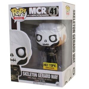NIB Funko Pop! Skeleton Gerard Way #41 My Chemical Romance Hot Topic Exclusive